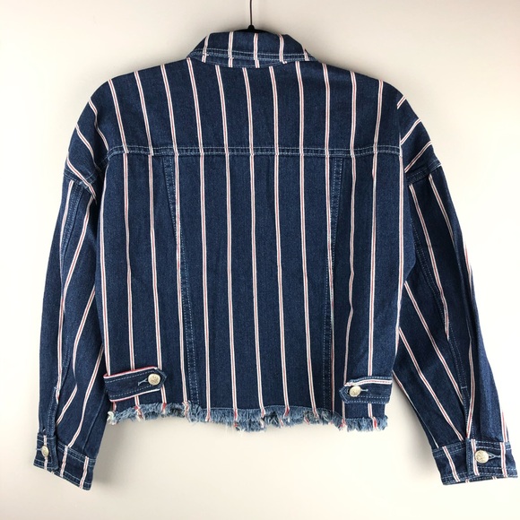 Vintage Stripe Denim Jacket - Size Small - Picture 2 of 6